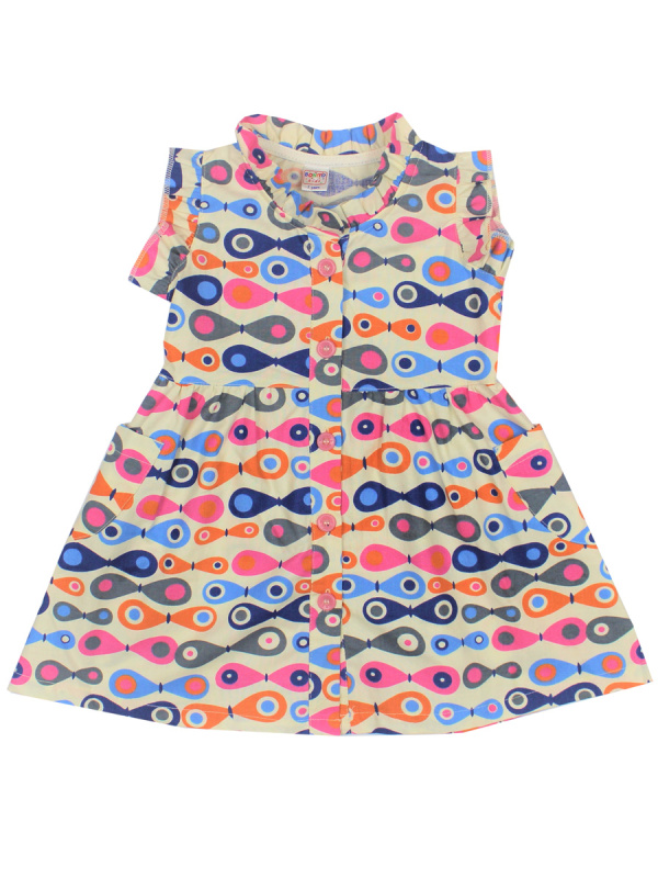 картинка КГ Платье для девочки 2-5 лет 100% хлопок BONITO KIDS/BK291P/уп.4шт./меш.628шт. от BonitoKids