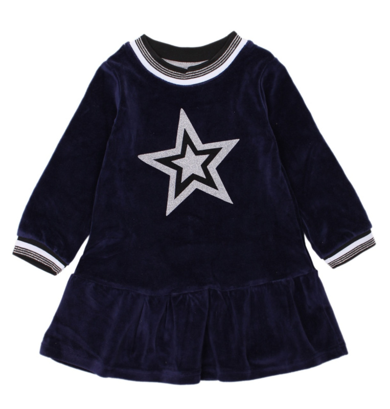 картинка ЧЗ Платье для девочки 3-7 лет 80% хлопок, 20% п/э BONITO KIDS/OP1200(ЧЗ)/уп.5шт./меш.200шт. от BonitoKids