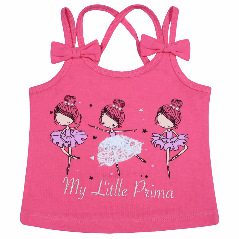 картинка ЧЗ Майка для девочки 3-7 лет 92% хлопок, 8% лайкра BONITO KIDS/BK1592M(ЧЗ)/уп.5шт./меш.1250шт. от BonitoKids