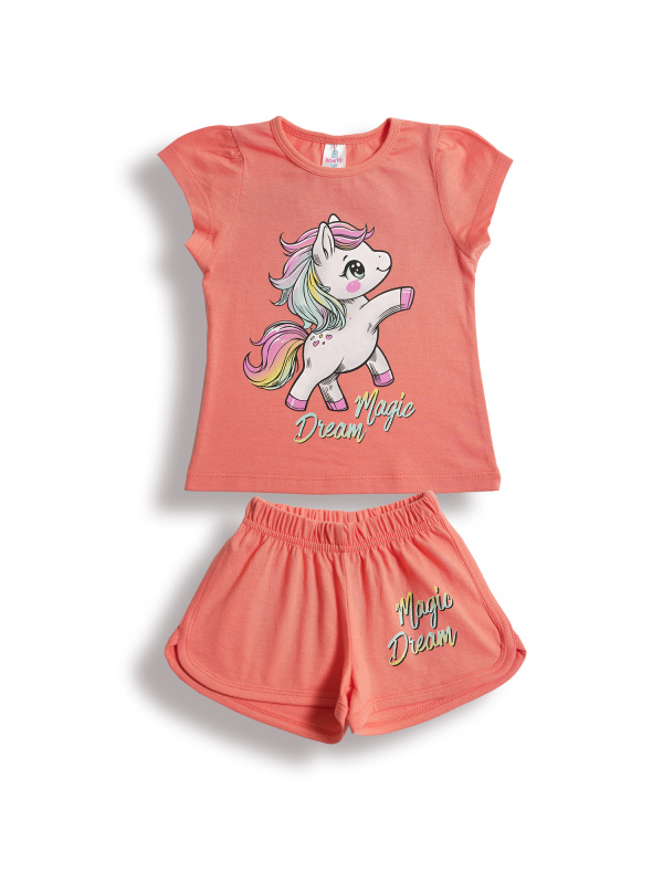 картинка БГ_ЧЗ Комплект для девочки (футболка и шорты), 1,5-4 лет, 100% хлопок, BONITO KIDS/BK0004D(10-24)(ЧЗ) уп.4шт./меш.500шт. от BonitoKids