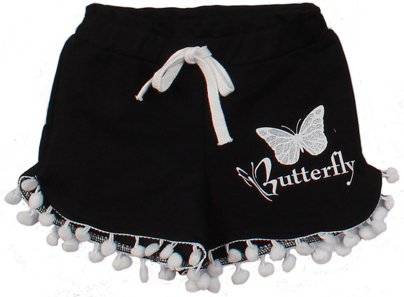 картинка ЧЗ Шорты для девочки 3-7 лет 95% хлопок, 5% эластан BONITO KIDS/OP1065(ЧЗ)/уп.5шт./меш.565шт. от BonitoKids