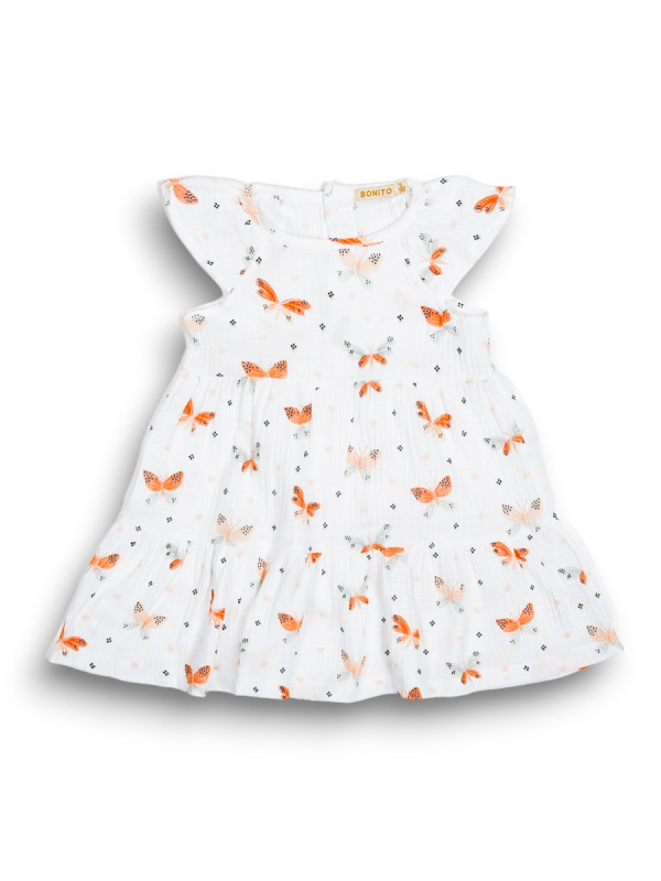 картинка ЧЗ Платье для девочки 3-7 лет 100% хлопок BONITO KIDS/OP1942(ЧЗ)/уп.5 шт./меш.400 шт. от BonitoKids