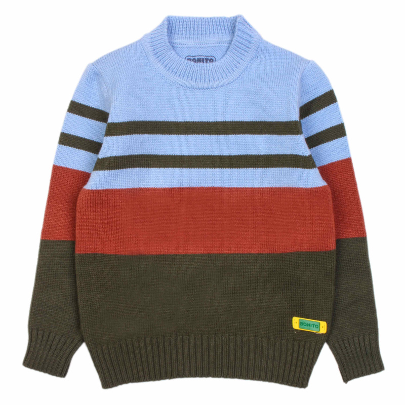 картинка БГ_ЧЗ Джемпер для мальчика 2-6 лет 50% вискоза, 22% нейлон, 28% пэ BONITO KIDS/OP1552(ЧЗ)/уп.3шт./меш.240шт. от BonitoKids