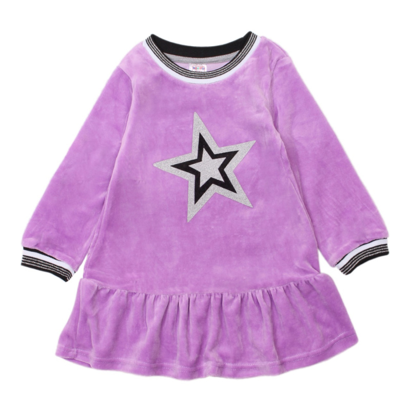 картинка ЧЗ Платье для девочки 3-7 лет 80% хлопок, 20% п/э BONITO KIDS/OP1200(ЧЗ)/уп.5шт./меш.200шт. от BonitoKids