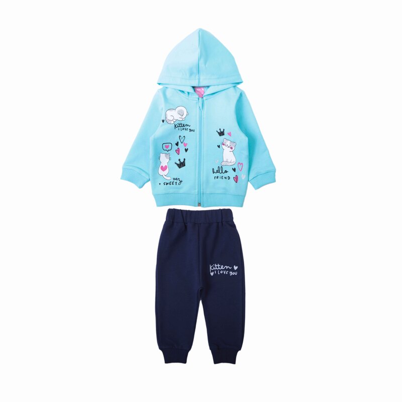 картинка ЧЗ Комплект для детей (толстовка, штаны и кофта) 74-92 см 65% хлопок, 27% полиэстер, 8% эластан BONITO KIDS/OP1863(ЧЗ)/уп.4шт./меш.120шт. от BonitoKids