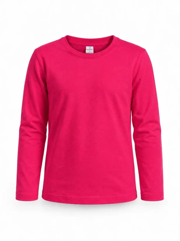 картинка БГ_ЧЗ Лонгслив для девочки 3-7 лет 100% хлопок BONITO KIDS/SS6190LD(ЧЗ)/уп.5шт./меш.300шт. от BonitoKids