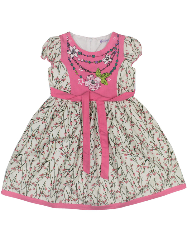 картинка КГ Платье для девочки 5-8 лет 100% хлопок BONITO KIDS/BK363P/уп.4шт./меш.360шт. от BonitoKids