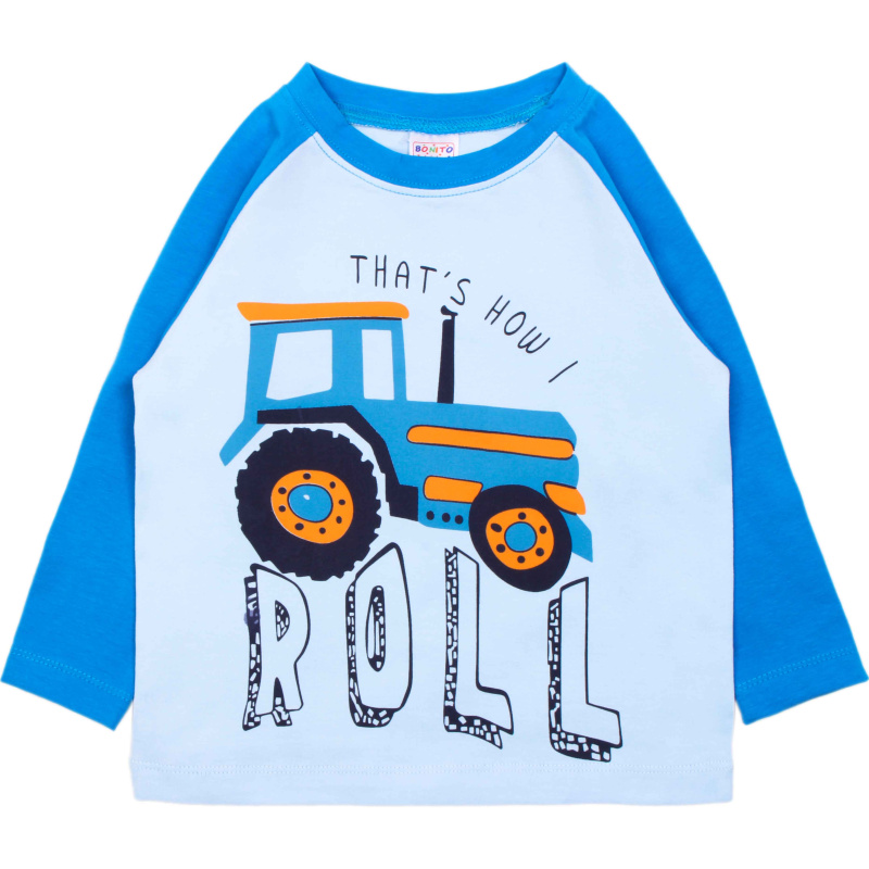 картинка ЧЗ Футболка с длинным рукавом для мальчика 1,5-4 лет, 95% хл. 5% эл., BONITO KIDS/OP1711(ЧЗ)/уп.4шт./меш.508шт. от BonitoKids