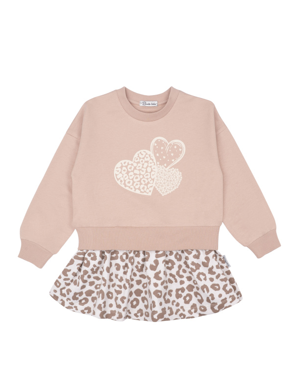 картинка БГ_ЧЗ Платье для девочки 3-7 лет, 100% Хлопок, BONITO KIDS/SS6188P(ЧЗ)/уп.5шт./меш.160шт. от BonitoKids