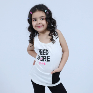 картинка БГ Майка для девочки 5-8 лет 100% хлопок  BONITO KIDS/BK1589M/уп.4шт./меш.800шт. от BonitoKids