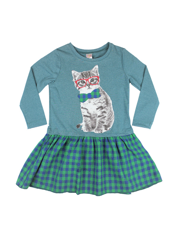 картинка КГ_ОТ Платье для девочки 2-5 лет 60% хлопок, 40% полиэстер BONITO KIDS/OP251П/уп.4шт./меш.360шт. от BonitoKids