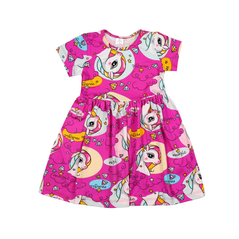 картинка БГ_ЧЗ Платье для девочки 3-7 лет 100% п/э BONITO KIDS/BK1804P(ЧЗ)/уп.5шт./меш.360шт. от BonitoKids