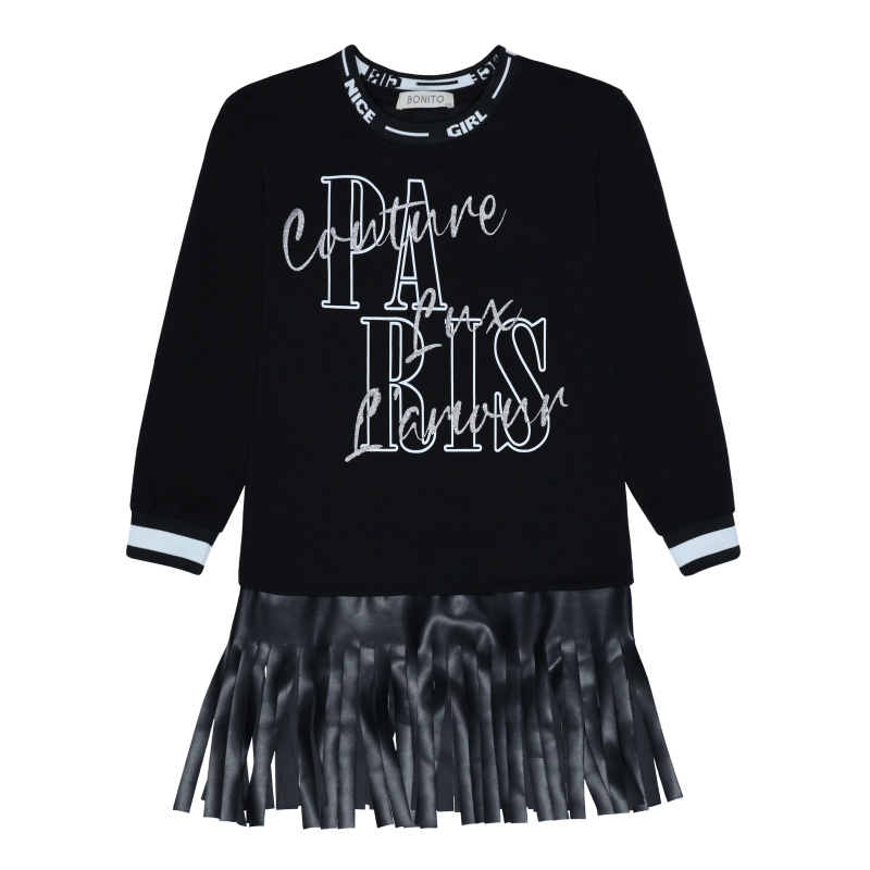 картинка БГ_ЧЗ Платье для девочки 8-12 лет. BONITO KIDS/BK1721P(ЧЗ)/уп.5шт./меш.300шт. от BonitoKids