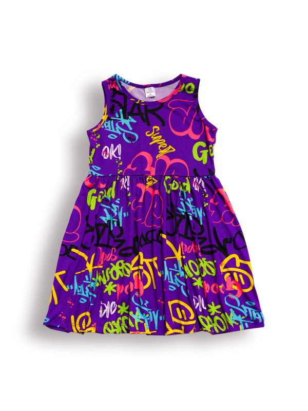 картинка БГ_ЧЗ Платье для девочки 8-12 лет 100% п/э BONITO KIDS/BK1805P(12-24)(ЧЗ)/уп.5шт./меш.300шт. от BonitoKids