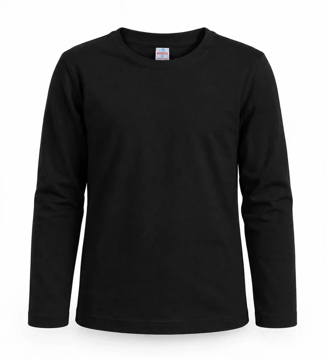 картинка БГ_ЧЗ Лонгслив для девочки 8-13 лет 100% хлопок BONITO KIDS/SS6189LD(ЧЗ)/уп.6шт./меш.300шт. от BonitoKids