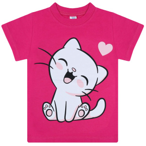картинка БГ Футболка для девочки 1-4 лет 100% хлопок BONITO KIDS/BK0001D(02-24)/уп.4шт./меш.800шт. от BonitoKids