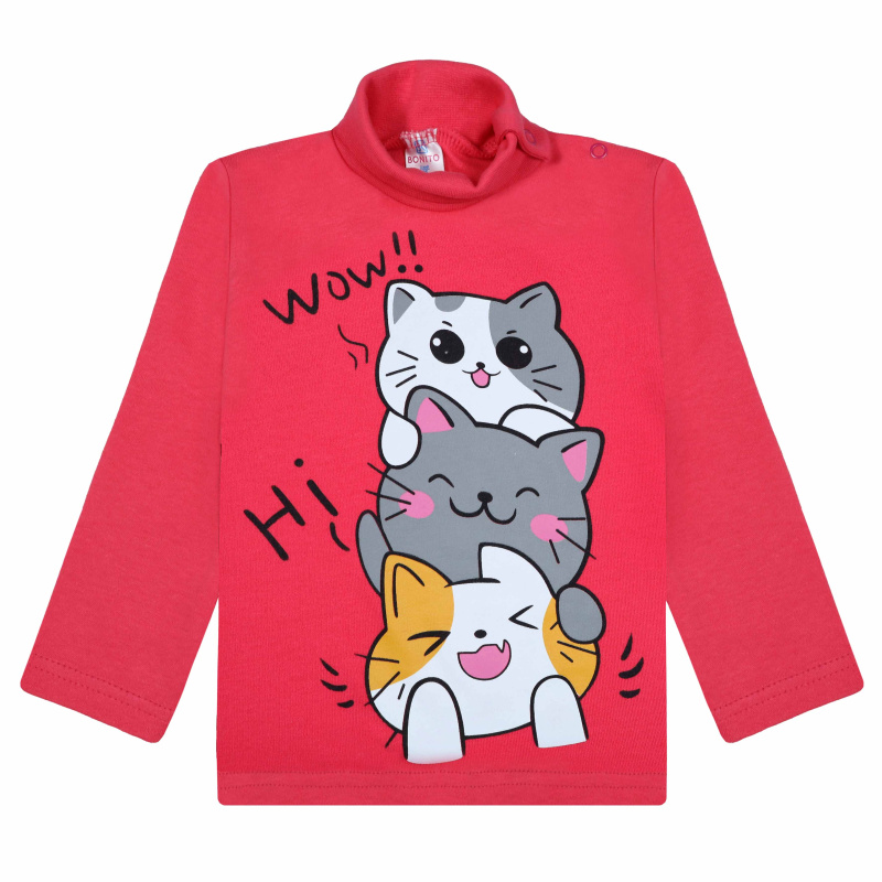 картинка КГ Водолазка для девочки 1-4 лет 100% хлопок BONITO KIDS/BK0007D(11-23)/уп.4шт./меш.500шт. от BonitoKids