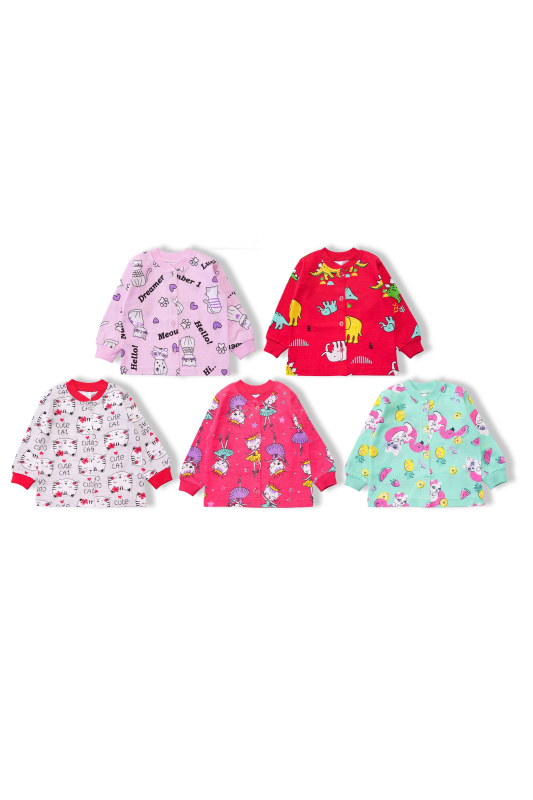 картинка БГ_ЧЗ Кофточка для девочки 68-86 см 100% хлопок BONITO KIDS/SS6119(11-24)(ЧЗ)/уп.20шт./меш.1080шт. от BonitoKids