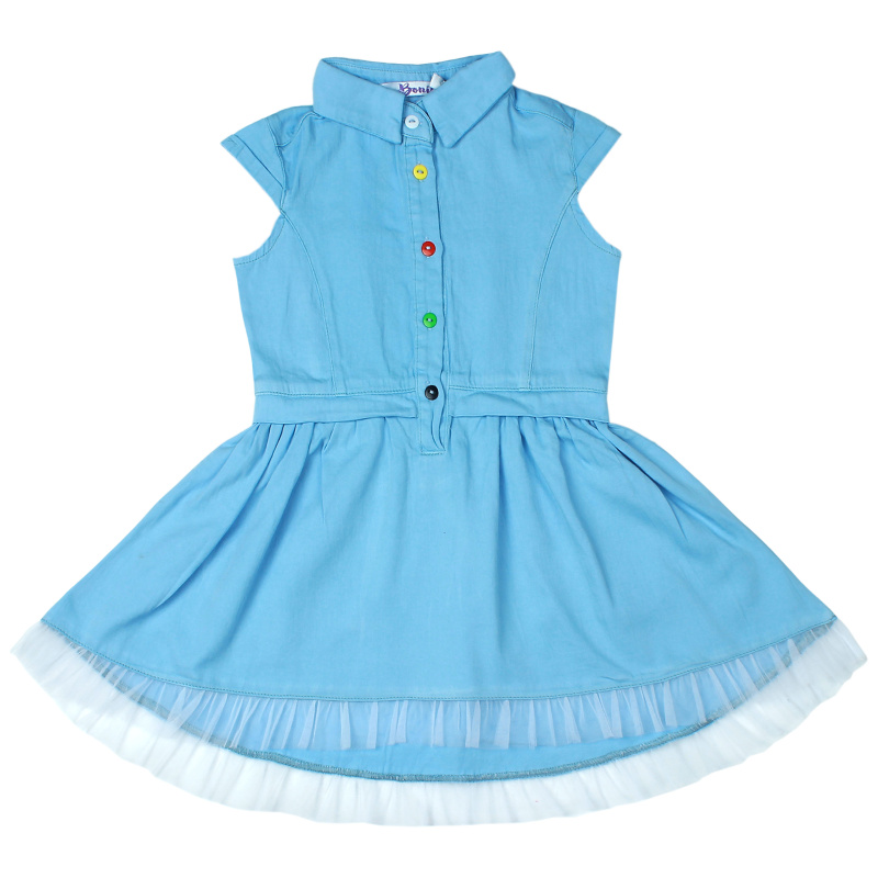 картинка ЧЗ Платье для девочки 3-7 лет 100% хлопок BONITO KIDS/OP887(ЧЗ)/уп.5шт./меш360шт. от BonitoKids