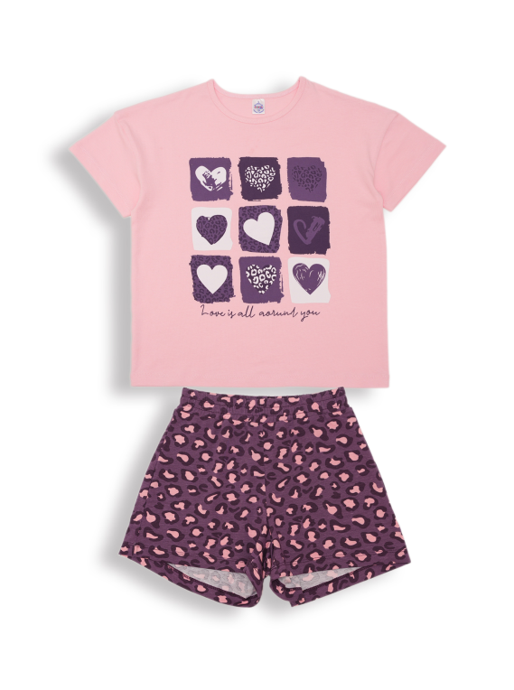 картинка БГ_ЧЗ Пижама для девочки 8-12 лет 92% хлопок 8% лайкра BONITO KIDS/SS6099(ЧЗ)/уп.5шт./меш.300шт. от BonitoKids