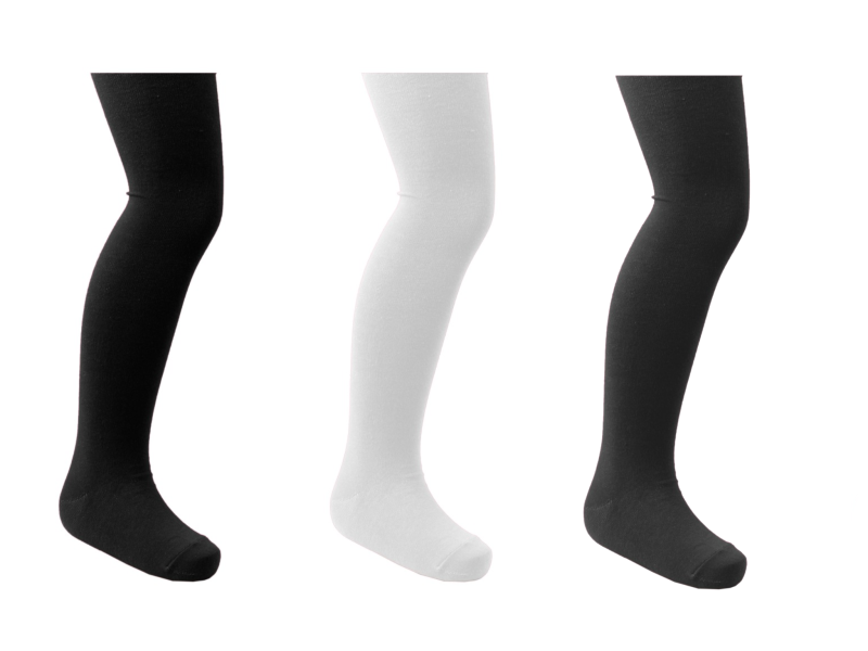 картинка ЧЗ Колготки для детей 2-8 лет ЧЕРНО-БЕЛЫЕ BONITO KIDS/BK1000/уп.48шт./меш.384шт. от BonitoKids