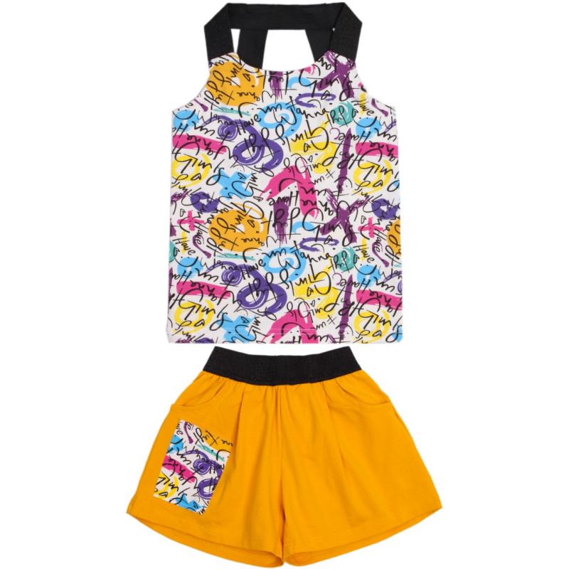 картинка КГ_БГ Комплект для девочки (майка и шорты) 3-7 лет 95% хлопок, 5% эластан BONITO KIDS/OP1394/уп.5шт./меш.350шт. от BonitoKids