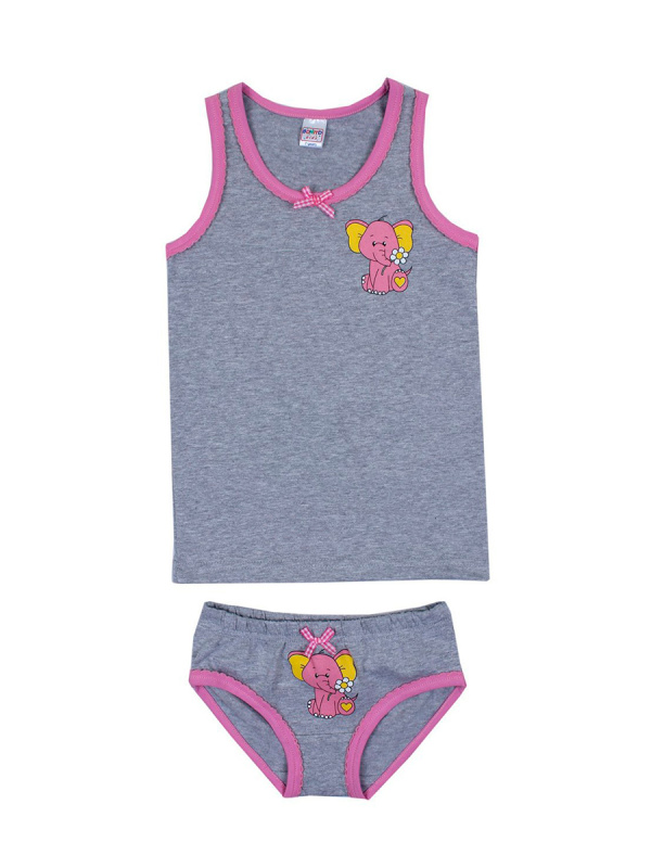 картинка ЧЗ Комплект для девочки (майка,трусы) 7-11 лет BONITO KIDS/BK1226KP(01-22)/5шт.уп./меш.450шт. от BonitoKids