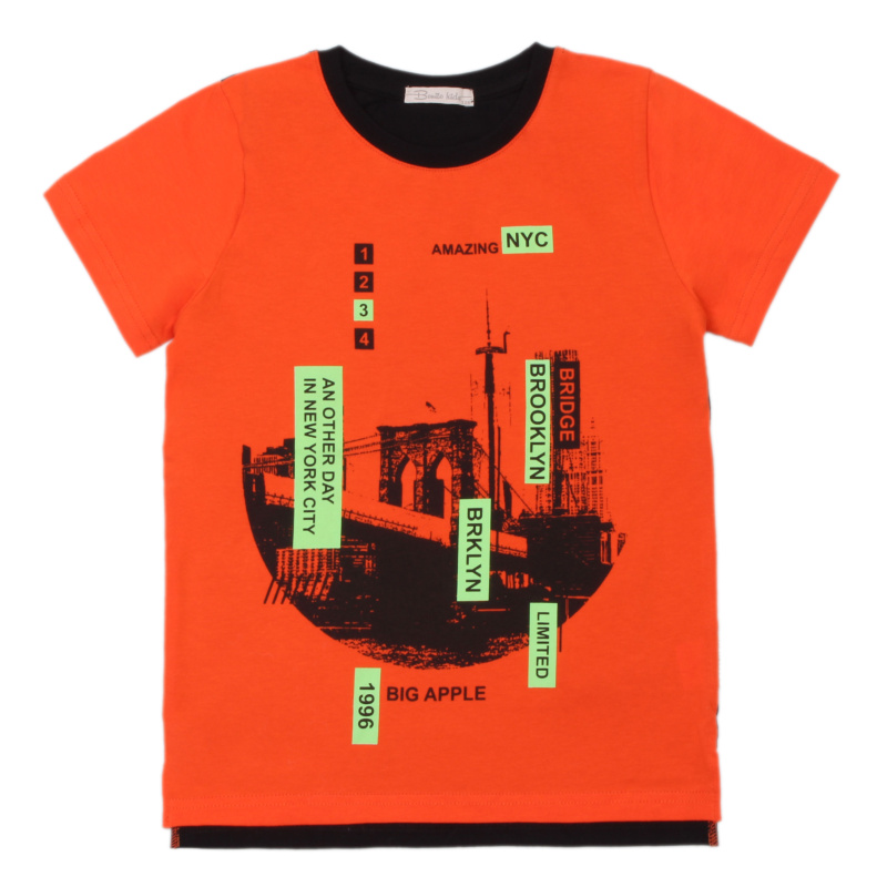 картинка КГ_БГ Футболка для мальчика 8-12 лет 100% хлопок BONITO KIDS/BK1692F(01-22)/уп.5шт./меш.450шт. от BonitoKids