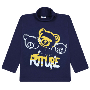 картинка БГ_ЧЗ Водолазка для мальчика 1-4 лет 100% хлопок BONITO KIDS/BK0007M(10-24)(ЧЗ)/уп.4шт./меш.500шт. от BonitoKids