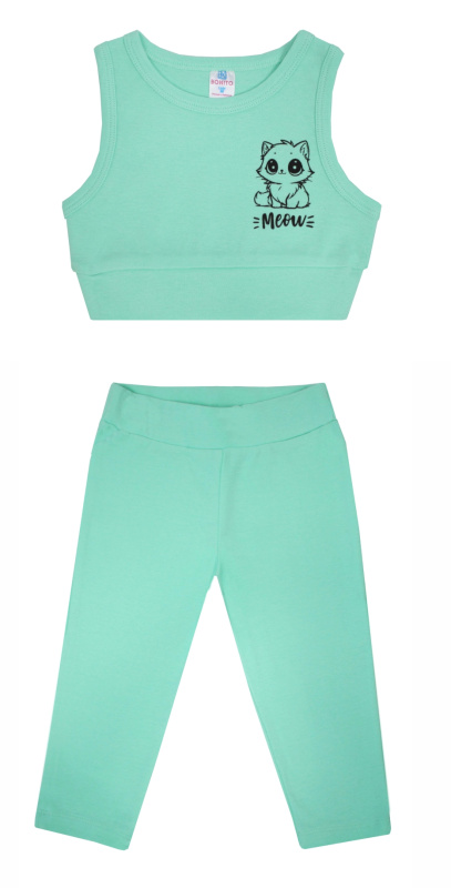 картинка КГ Комплект для девочки (топ и лосины) 3-7 лет 92% хлопок, 8% лайкра BONITO KIDS/SS6109/уп.5шт./меш.375шт. от BonitoKids