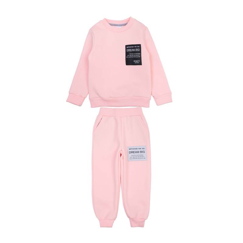 картинка ЧЗ Комплект для девочки (свитшот и брюки) 3-7 лет 80% хлопок, 20% полиэстер BONITO KIDS/OP1907(ЧЗ)/уп.5шт./меш.90шт. от BonitoKids