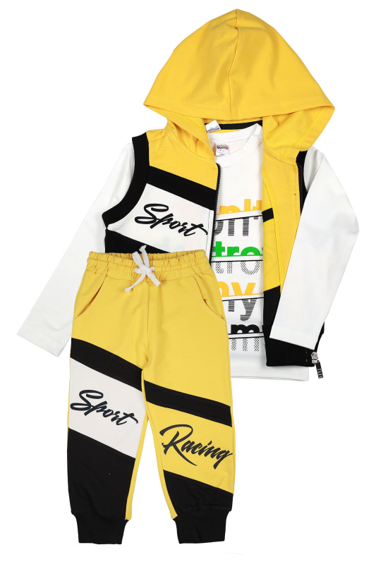 картинка КГ Комплект для мальчика (жилетка,кофта,трико), 3-7 лет, 95% хлопок 5% эластан, BONITO KIDS/OP1086(01-21)/уп.5шт./меш.90шт. от BonitoKids