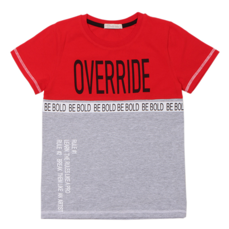 картинка КГ_БГ Футболка для мальчика 8-12 лет 100% хлопок BONITO KIDS/BK1693F(01-22)/уп.5шт./меш.450шт. от BonitoKids