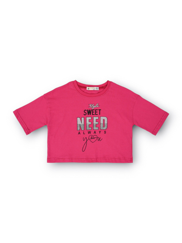 картинка ЧЗ Футболка для девочки 8-12 лет 100% хлопок BONITO KIDS/OP1964(ЧЗ)/5 шт./меш.300 шт от BonitoKids