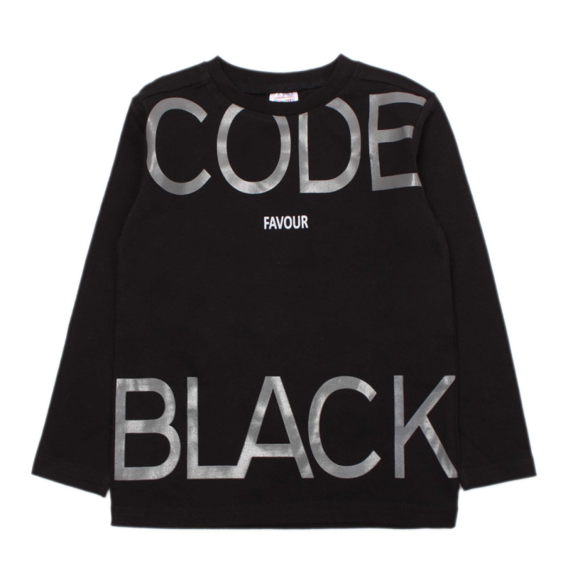 картинка ЧЗ Футболка с длинным рукавом для мальчика 3-7 лет. BONITO KIDS/OP1359(ЧЗ)/уп.5шт./меш.630шт. от BonitoKids