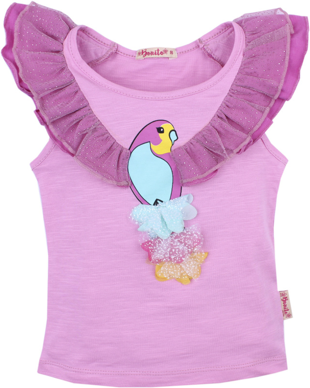 картинка ЧЗ Футболка для девочки 3-7 лет 100% хлопок BONITO KIDS/BK1200K(ЧЗ)/уп.5шт./меш.850шт. от BonitoKids