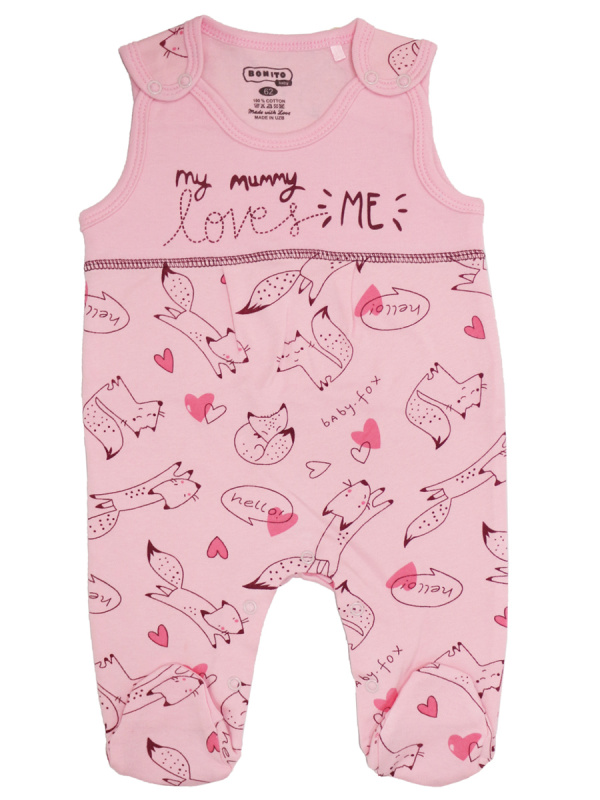 картинка ЧЗ Полукомбинезон, 62-80,100% х/б, BONITO KIDS/OP371(ЧЗ)/уп.4 шт./меш.480 шт. от BonitoKids