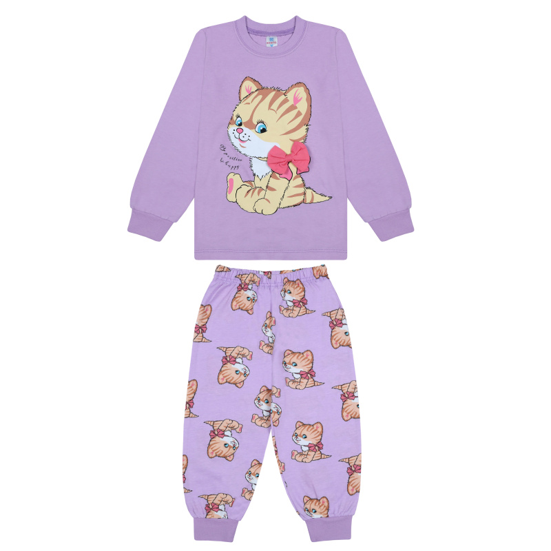 картинка БГ_ЧЗ Пижама для девочки 3-7 лет 100% хлопок BONITO KIDS/BK0976PJD(09-25)(ЧЗ)/уп.5шт./меш.280шт. от BonitoKids