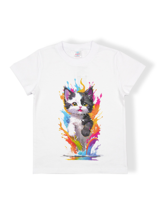 картинка КГ Футболка для девочки, 4-8 лет, 100% хлопок, BONITO KIDS/BK0002D(05-24)/уп.5шт./меш.700шт. от BonitoKids