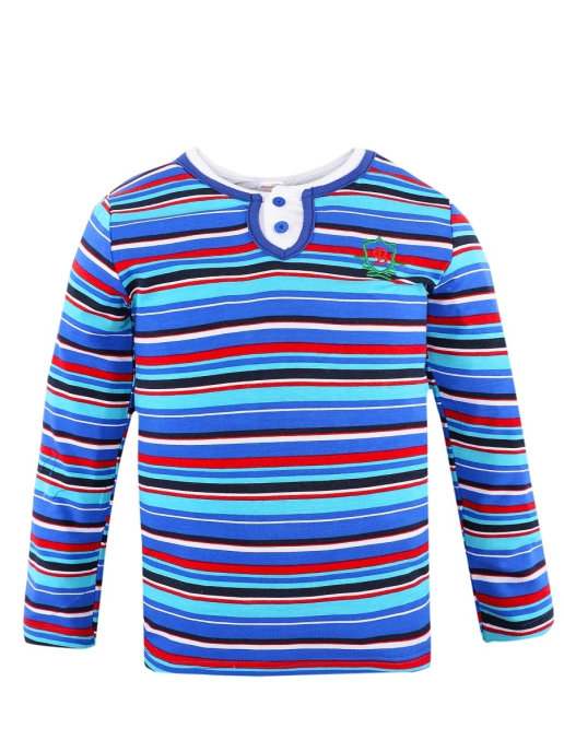 картинка ЧЗ Лонгслив для мальчика 6-10 лет. 95% х/б, 8% BONITO KIDS/BK108B(ЧЗ)/уп.5шт./меш.480шт. от BonitoKids