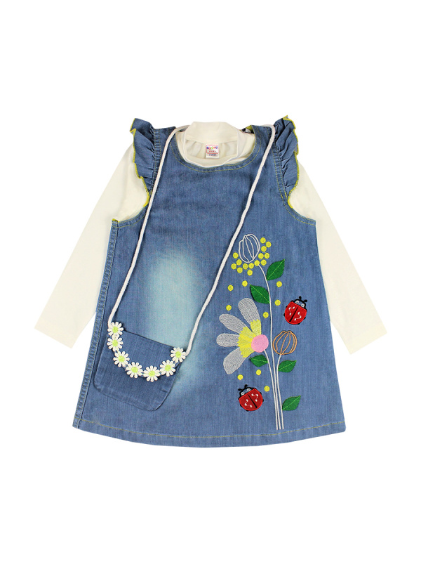 картинка КГ_ОТ Комплект для девочки (сарафан, кофта) 2-5 лет, 80% хб 20% п/э, BONITO KIDS/OP784/уп.4шт./меш.240шт. от BonitoKids