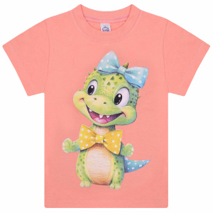 картинка БГ Футболка для девочки 1-4 лет 100% хлопок BONITO KIDS/BK0001D(02-24)/уп.4шт./меш.800шт. от BonitoKids