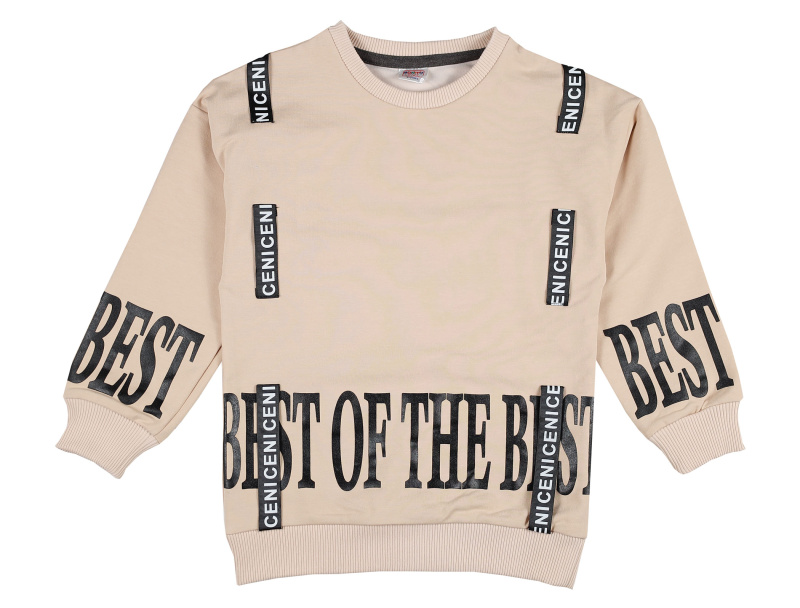 картинка ЧЗ Свитшот для девочки 3-7 лет 65% хлопок, 27% пэ, 8% эластан BONITO KIDS/OP1240(ЧЗ)/уп.5шт./меш.270шт. от BonitoKids