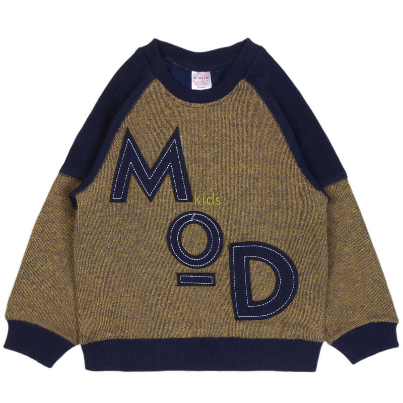 картинка ЧЗ Свитшот для мальчика 3-7 лет 80% хлопок, 20% полиэстер BONITO KIDS/OP1717(ЧЗ)/уп.5шт./меш.225шт. от BonitoKids
