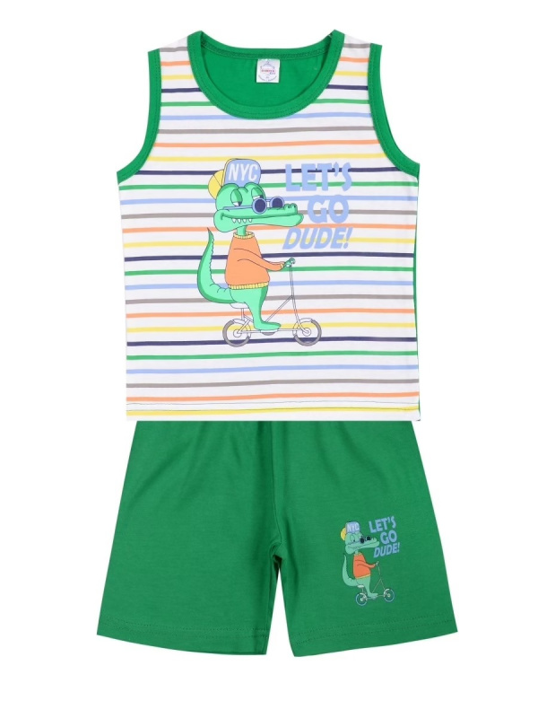 картинка ЧЗ Комплект для мальчика (майка и шорты) 1-4 лет 100% хлопок BONITO KIDS/BK1674MSH(ЧЗ)/уп.4шт./меш.504шт. от BonitoKids