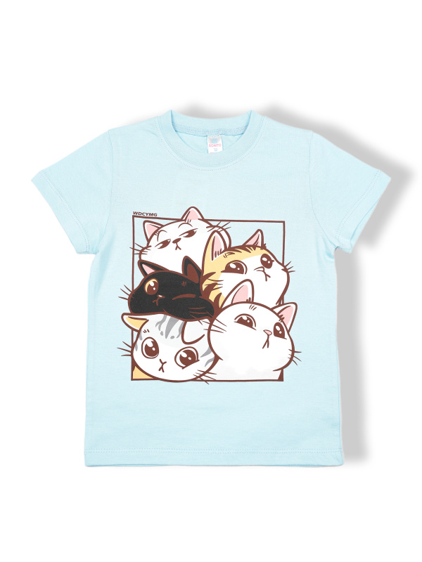 картинка КГ Футболка для девочки, 4-8 лет, 100% хлопок, BONITO KIDS/BK0002D(05-24)/уп.5шт./меш.700шт. от BonitoKids