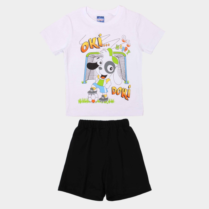 картинка ЧЗ Комплект для мальчика (футболка и шорты) 1-4 лет 100% хлопок BONITO KIDS/OP1820(ЧЗ)/уп.4шт./меш.380шт. от BonitoKids