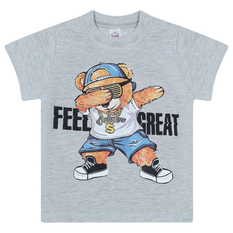 картинка БГ_ЧЗ Футболка для мальчика, 1,5-4 лет, 100% хлопок, BONITO KIDS/BK0001M(11-25)(ЧЗ)/уп.4шт./меш.800шт. от BonitoKids