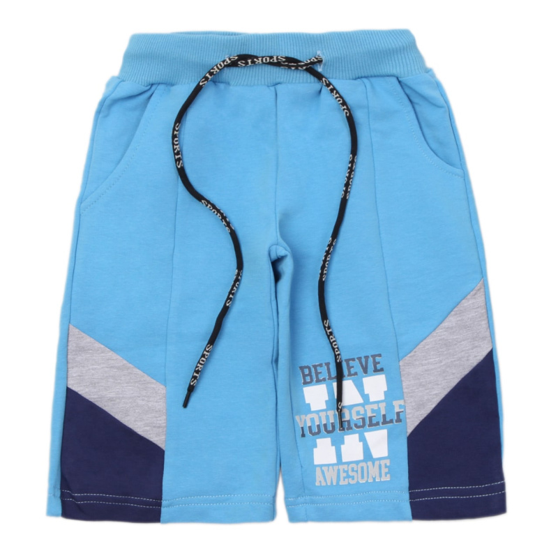 картинка ЧЗ Шорты для мальчика 3-7 лет 65% хлопок, 27% полиэстер, 8% эластан BONITO KIDS/OP1415(ЧЗ)/уп.5шт./меш.360шт. от BonitoKids