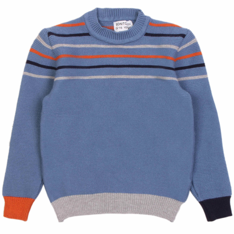 картинка БГ_ЧЗ Джемпер для мальчика 6-12 лет 50% вискоза 22% нейлон, 28% пэ BONITO KIDS/OP1518(ЧЗ)/уп.4шт./меш.128 шт. от BonitoKids